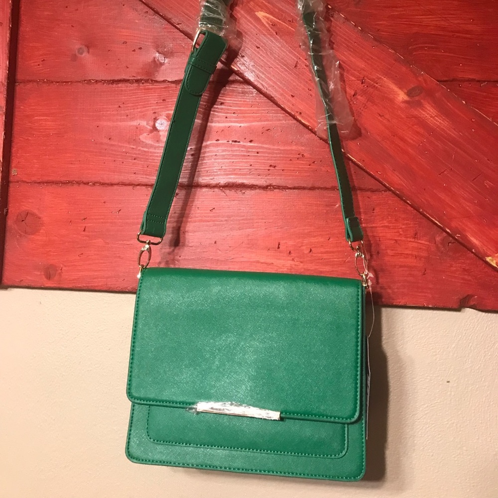 JustFab jelly green purse NWT